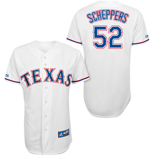 Tanner Scheppers #52 Youth Baseball Jersey-Texas Rangers Authentic Home White Cool Base MLB Jersey